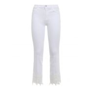 J Brand Selena white crop bootcut jeans