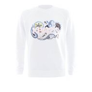 Kenzo Paisley embroidery white sweatshirt