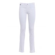 Love Moschino White super stretch twill trousers
