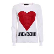Love Moschino Heart intarsia cotton sweater