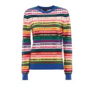 Love Moschino Logo intarsia striped sweater