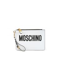 Moschino Leather logo minimal pouch