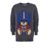 Moschino Transformers Bear grey wool sweater