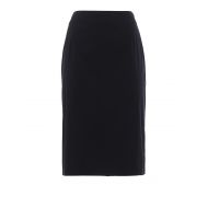 Prada Stretch poplin A-line black skirt