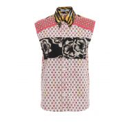 Prada Patchwork cotton sleeveless shirt