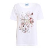 Prada Embellished peony print T-shirt