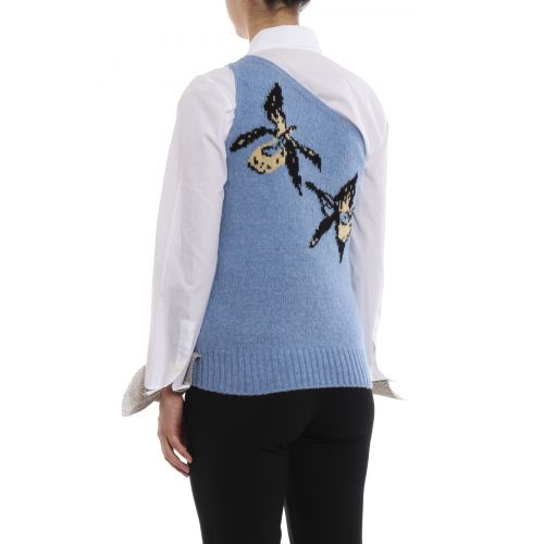 프라다 Prada Shetland wool intarsia sweater