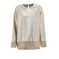 Stella Mccartney Kira gold georgette lurex blouse