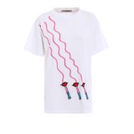 Valentino Lipstick patch T-shirt