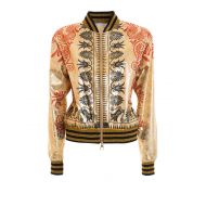 Versace Collection Baroque metal bomber jacket