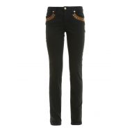 Versace Collection Embellished black slim jeans