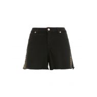 Versace Collection Embellished fringed black shorts