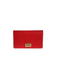 Victoria Beckham Red clutch wallet with chain