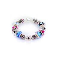 Genuine Murano Glass and Crystal Bracelet Made With Swarovski Crystals by Mina and Bloom