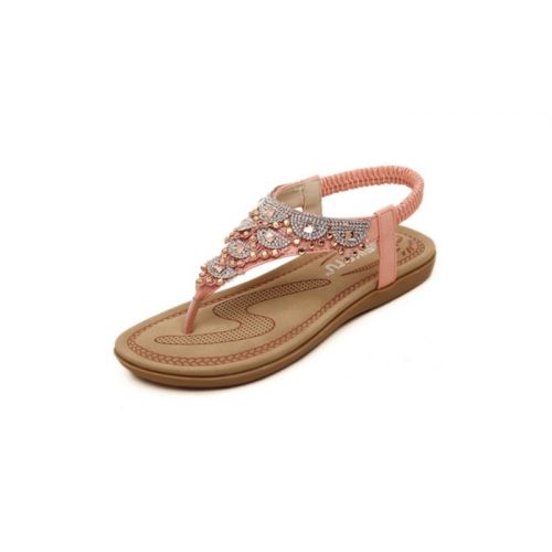  Women New Sweet Sandals Bohemian Clip Toe Beach Shoes