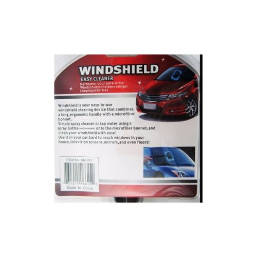 2 Windshield Clean Car Glass Cleaner Wiper Handle Wand Microfiber