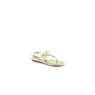 Celebrity NYC Womens Gold with flower Flat Sandals