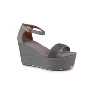BALDI Womens Grey/ Pink Smethport Casual Wedge Sandals