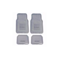 Zone Tech 4 Piece Clear Car All Weather Vehicle Rubber Floor Mats