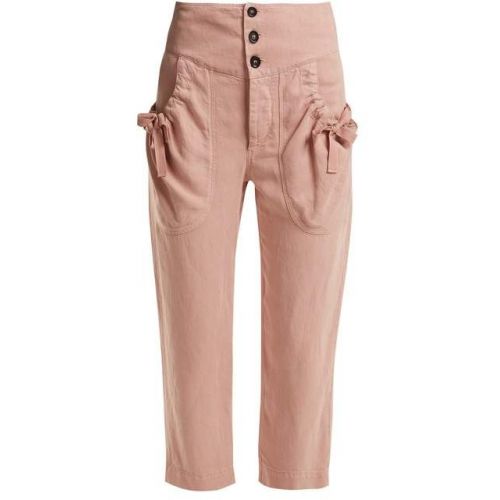 이자벨마랑 Etoile Isabel Marant Weaver High Rise Cropped Trousers - Womens - Light Pink