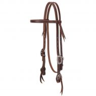 Smartpake Weaver Working Tack Straight Browband Headstall with Floral Hardware