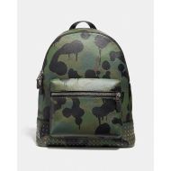 Coach league backpack with wild beast print and studs