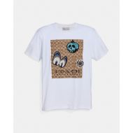 Coach disney x coach signature t-shirt with patches