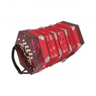 Musicians Gear},description:Anglo-model squeezebox with 2-12 octave range, reinforced bellows, and red pearloid endplates.