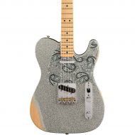 Fender Brad Paisley Road Worn Telecaster Electric Guitar Silver Sparkle