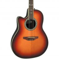Ovation},description:Featuring a mid-depth bowl and spruce top, the Celebrity Standard Left-Handed Acoustic-Electric Guitar produces rich, full sound. Single cutaway gives you easy