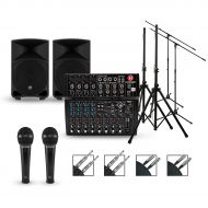 Harbinger Complete PA Package with L1202 Mixer and Mackie Thump Speakers