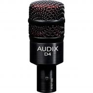 Audix},description:The dynamic D4 microphone from Audix uses an entirely new capsule specially designed to capture high SPL instruments with extended frequencies below 100Hz. Sub-i