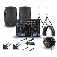Roland},description:Built around the rugged and powerful RolandDJ-505 controller and two Harbinger V1015 15-inch active speakers, this DJ package has all the components a digital D