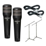 Audix},description:Includes 2 Audix i5 dynamic mics, 2 Gear One 20 mic cables, and 2 Musicians Gear MS-220 tripod mic stands with fixed boom. Audix i5:The cardioid pattern Audix i5