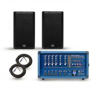 Phonic PA Package with Powerpod 630R Mixer and QSC E Series Speakers 15 Mains
