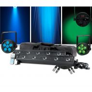 American DJ},description:This American DJ lighting package is a great start for your lighting rig, or as an add-on to an existing one. You get the American DJ VBAR package, two Ven