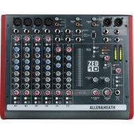 Allen & Heath},description:The ZED-10 is an amazing little deskstop mixer made for small band mixing. it is ultra portable for carrying to a gig, and can be used for recording live