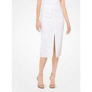 Michael Kors Collection Floral Sequined Double Crepe-Sable Pencil Skirt
