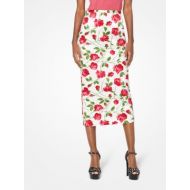 Michael Kors Collection Rose Stretch Cady Pencil Skirt