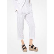 Michael Kors Collection Crushed Cotton Cargo Pants