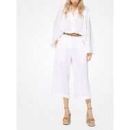 Michael Kors Collection Linen-Crepe Cropped Trousers