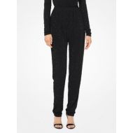 Michael Kors Collection Crystal-Embroidered Matte-Jersey Pants