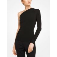 Michael Kors Collection Asymmetric Stretch-Jersey Top