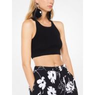 Michael Kors Collection Stretch-Viscose Cropped Tank