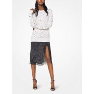 Michael Kors Collection Pearl and Crystal Embroidered Cashmere Pullover
