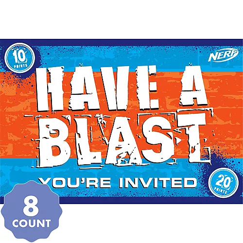 PartyCity Nerf Invitations 8ct