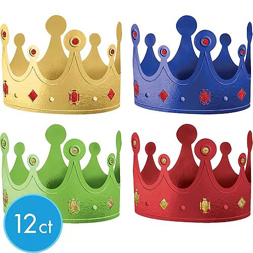PartyCity Rainbow Crowns 12ct