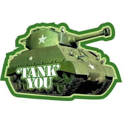 PartyCity Camouflage Thank You Notes 8ct