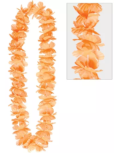 PartyCity Orange Hawaiian Flower Lei