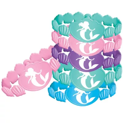 PartyCity Little Mermaid Wristbands 6ct